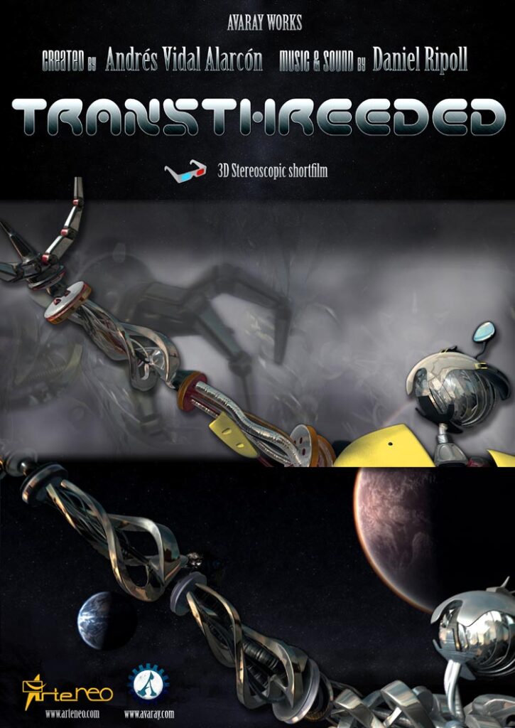 Animation shortfilm - "Transthreeded" - Poster by Andrés Avaray