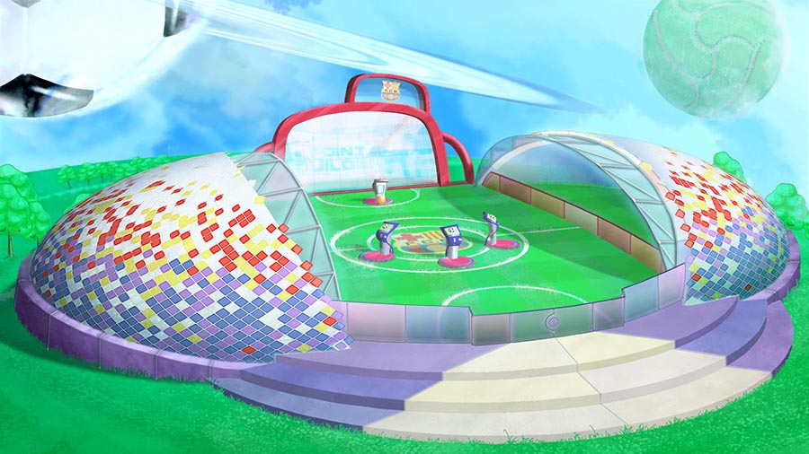 Soccer game - Scenery design - Barcelona Stadium