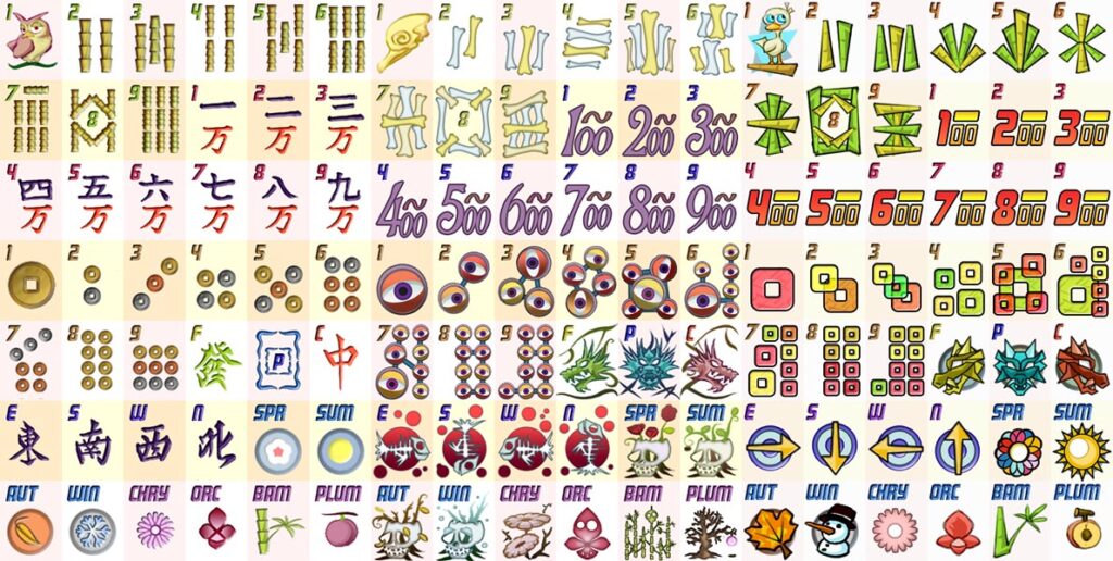 Zed games mahjong tiles - graphic design by Andrés Avaray