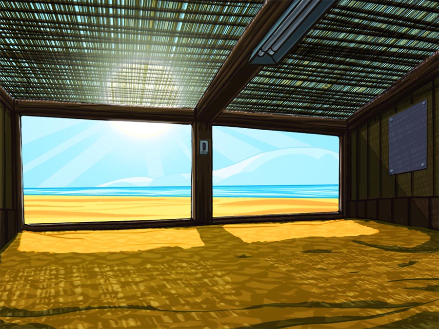 L-Fun 45 - Digital illustration background - Beach tent