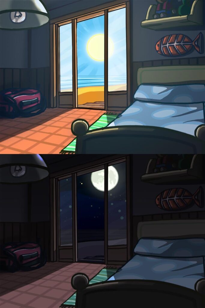 L-Fun 45 - Digital illustration background - Beach room