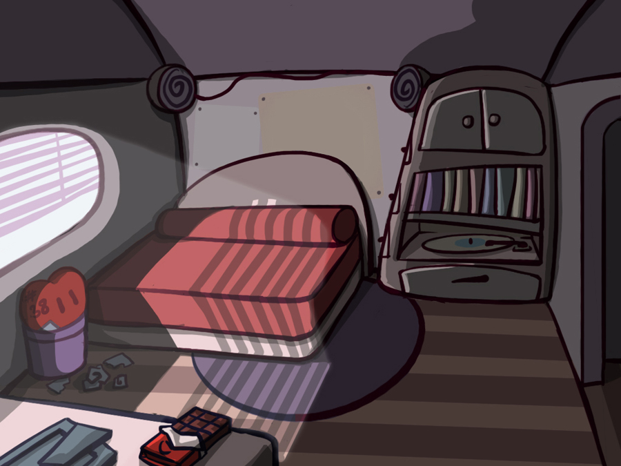 L-Fun 45 - Digital illustration background - depression room