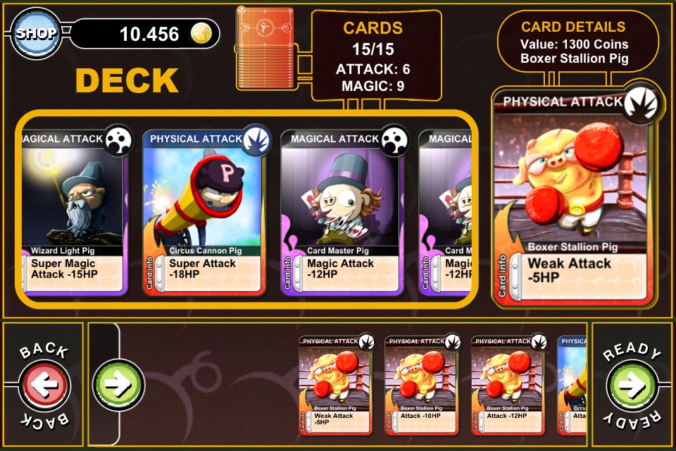 Pig rider card game screenshot