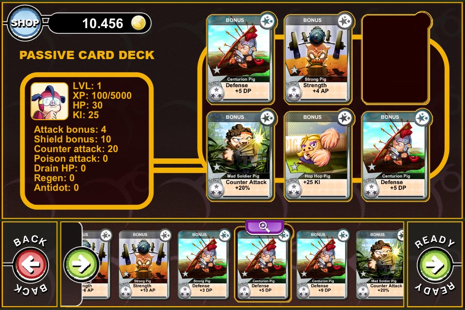 Pig rider card game screenshot