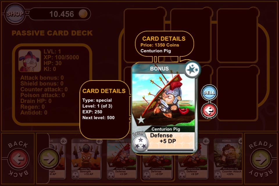 Pig rider card game screenshot