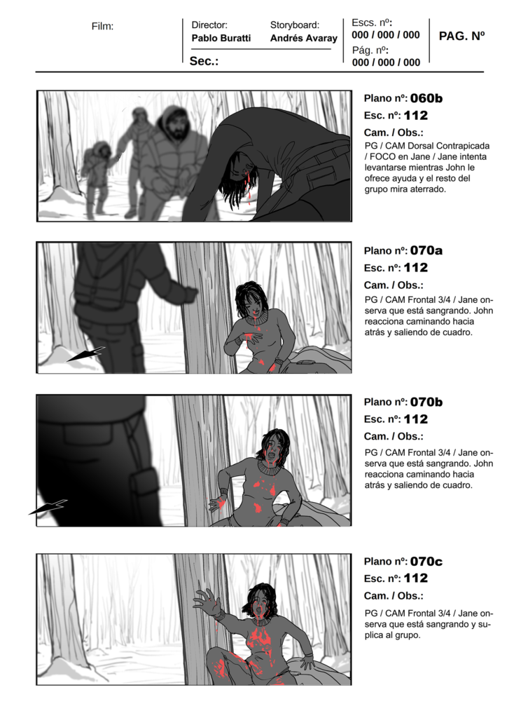 Sequence shootingboard for film 05 by Andrés Avaray - Storyboard portfolio