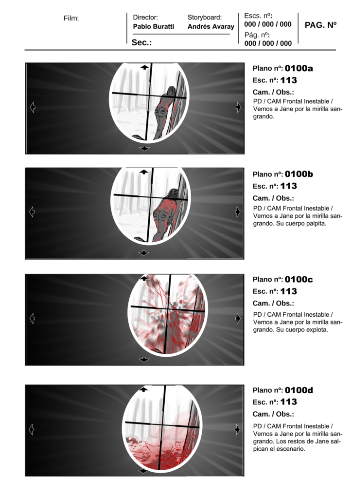 Sequence shootingboard for film 07 by Andrés Avaray - Storyboard portfolio