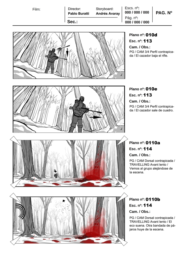 Sequence shootingboard for film 08 by Andrés Avaray - Storyboard portfolio